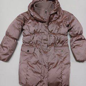 Gap Kids Girls Champagne Pink Rose Winter Coat 8